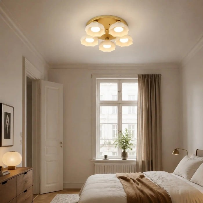 Guldvit glastaklampa HL4271 i infälld design