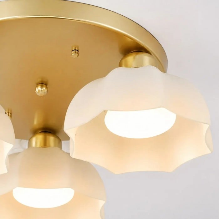 Guldvit glastaklampa HL4271 i infälld design
