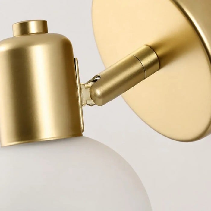 Gold Iron and Brass Wall Sconce with Glass Shade HL4214
