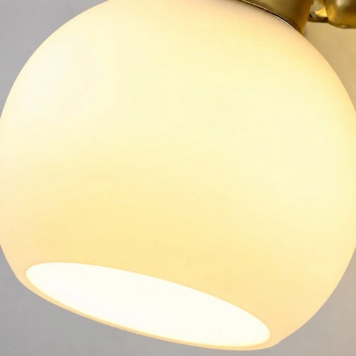 Gold Iron and Brass Wall Sconce with Glass Shade HL4214