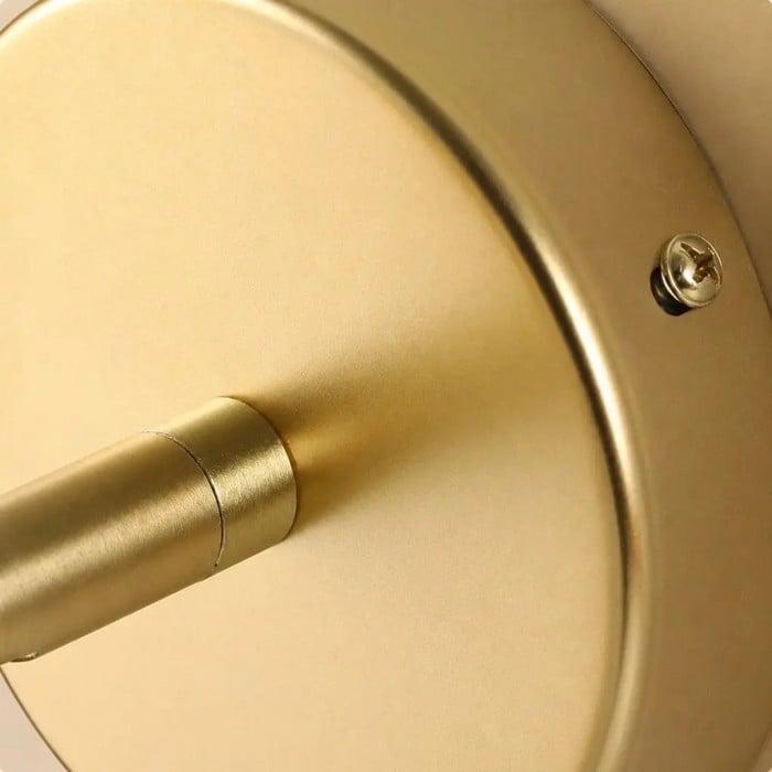 Gold Iron and Brass Wall Sconce with Glass Shade HL4214