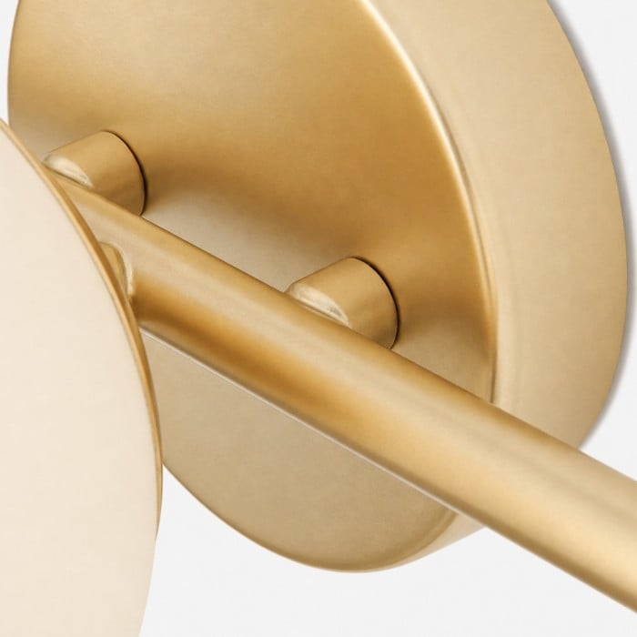 Lámpara de tocador de cristal opalino dorado HL4251