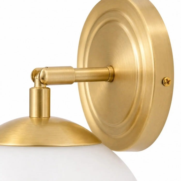 Lámpara de pared de cristal ondulado y color oro lechoso HL4209