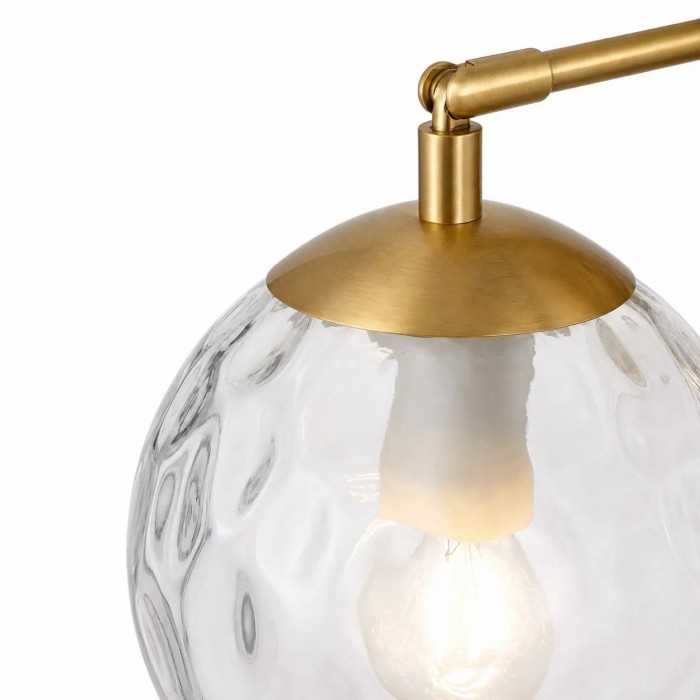Lámpara de pared de cristal ondulado y color oro lechoso HL4209
