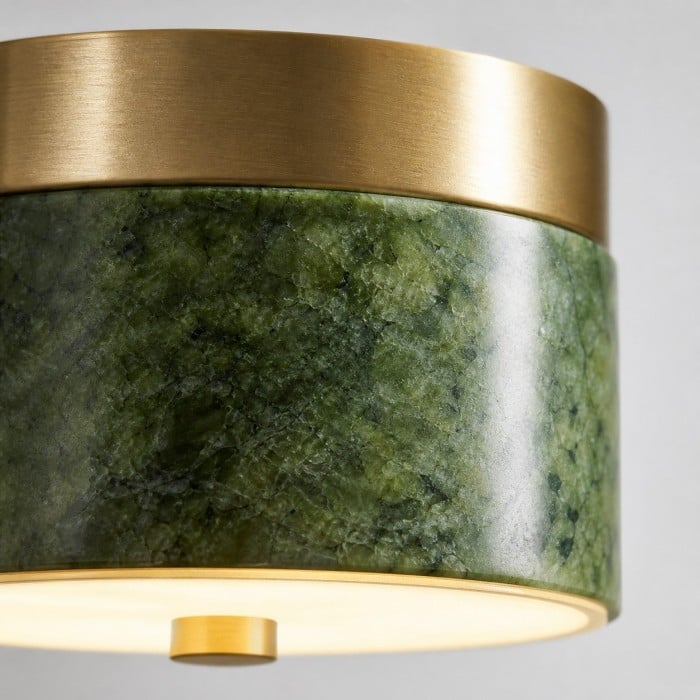 Lámpara de techo empotrada de piedra jade verde HL4313