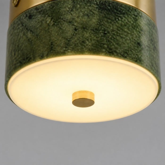Lámpara de techo empotrada de piedra jade verde HL4313