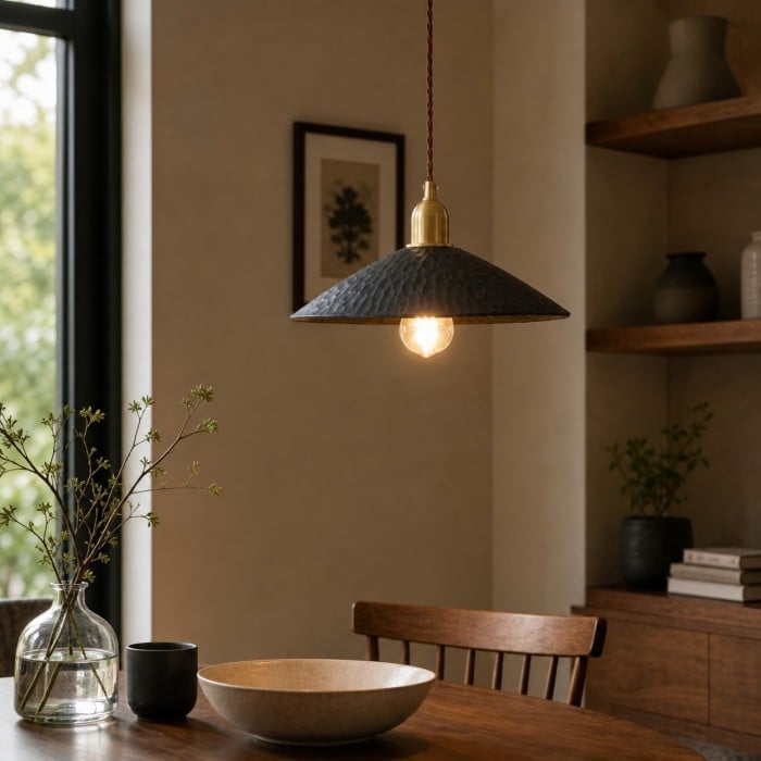Handgesneden houten hanglamp voor eetkamers HL4580