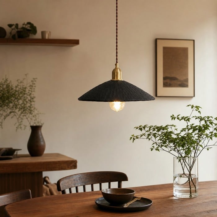 Handgesneden houten hanglamp voor eetkamers HL4580