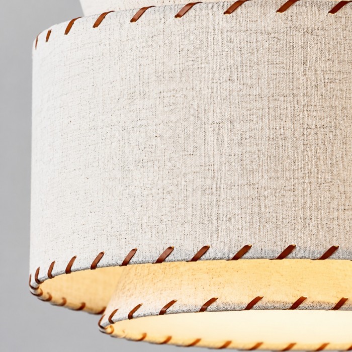Hand-Stitched Linen Pendant Light HL4530