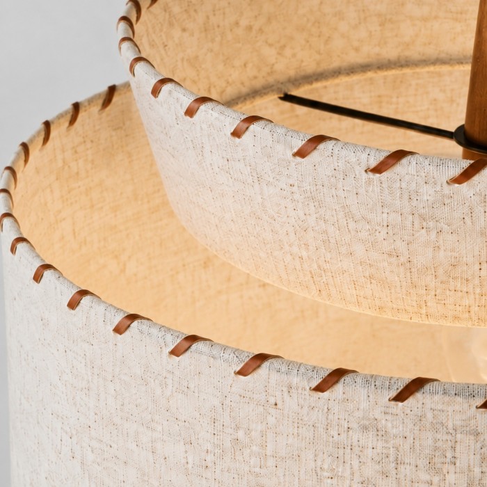 Hand-Stitched Linen Pendant Light HL4530