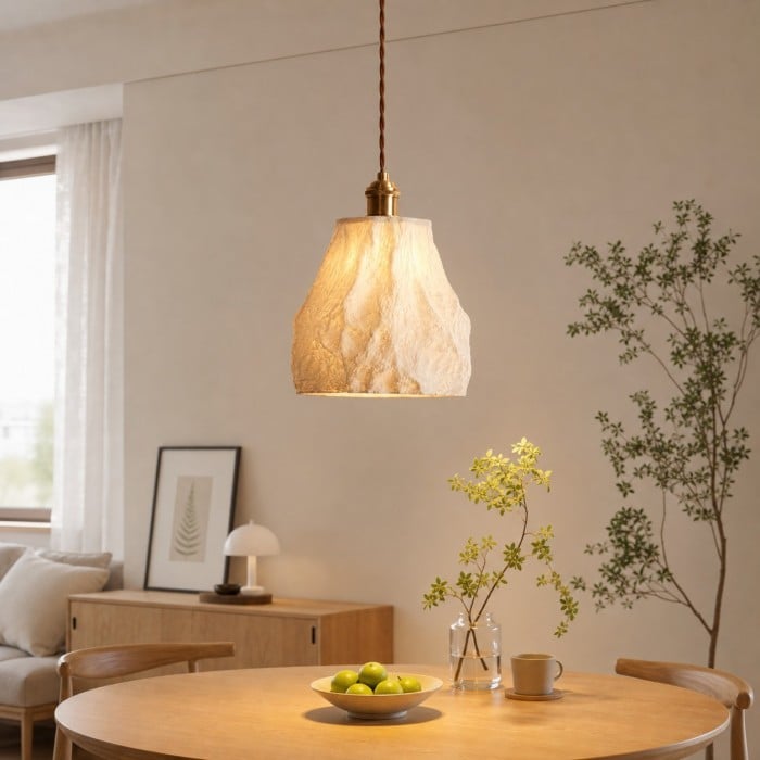 Handcrafted Ceramic Pendant Lamp with Brass Fitting HL4371