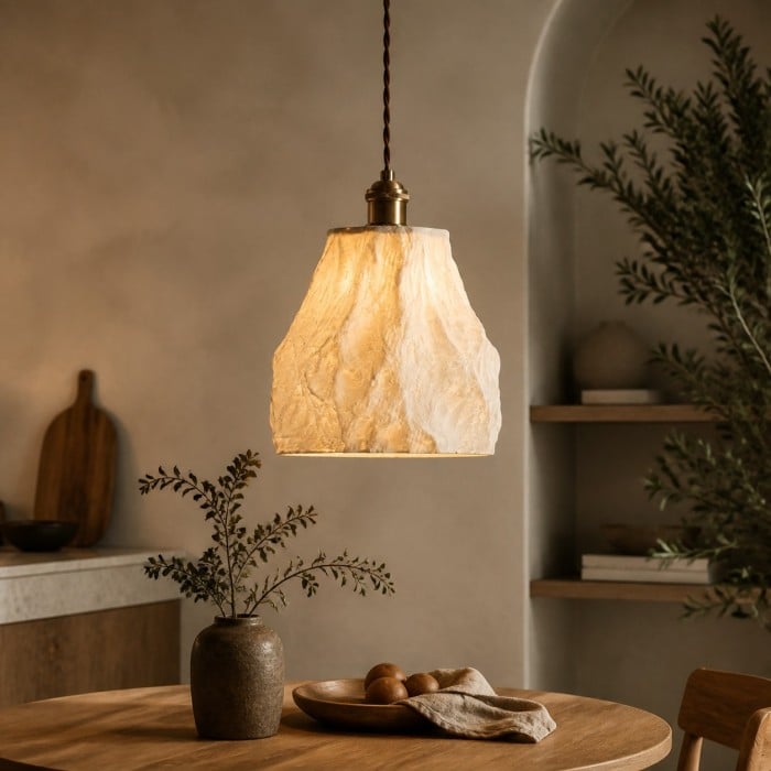 Handcrafted Ceramic Pendant Lamp with Brass Fitting HL4371