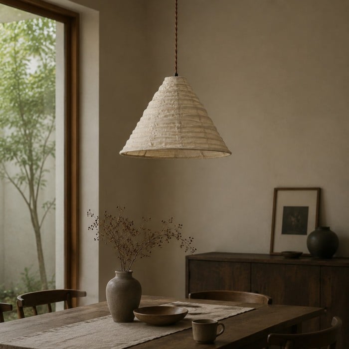 Handcrafted Wabi Sabi Fabric Pendant Lamp HL4420