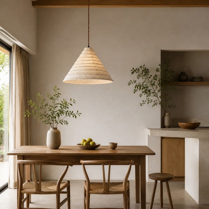 Handcrafted Wabi Sabi Fabric Pendant Lamp HL4420