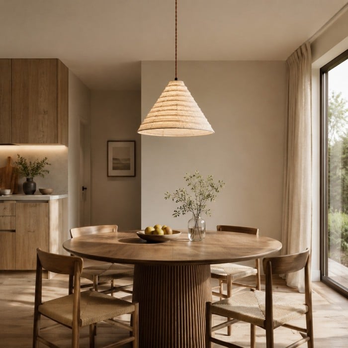 Handcrafted Wabi Sabi Fabric Pendant Lamp HL4420