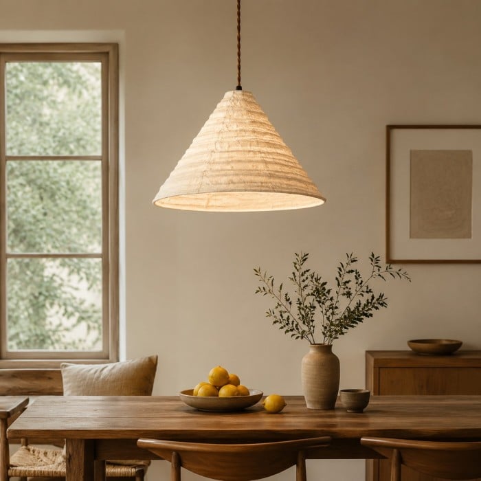 Handcrafted Wabi Sabi Fabric Pendant Lamp HL4420