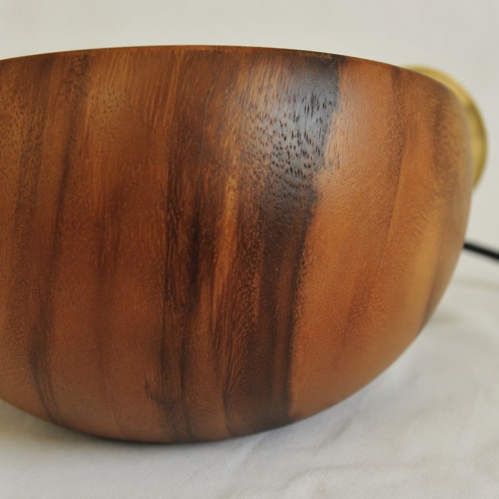Handcrafted Walnut Wood Dome Pendant Light HL4583