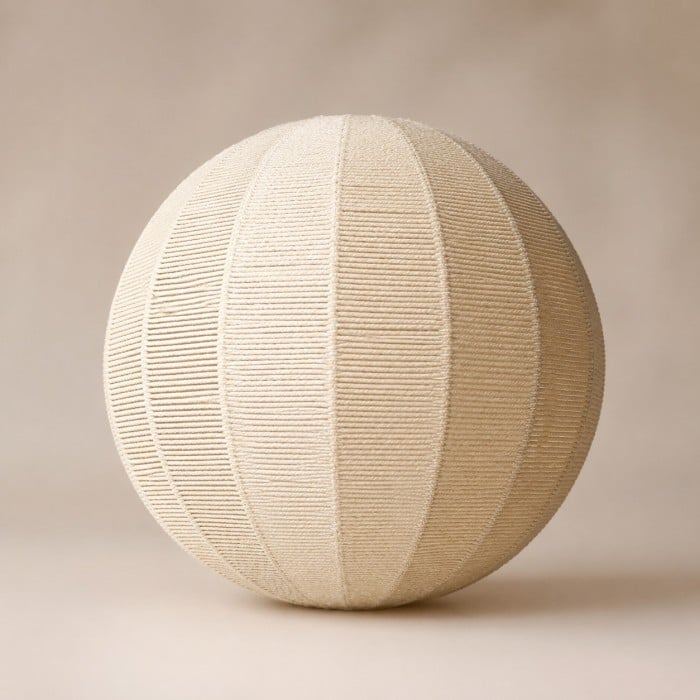 Handwoven Globe Pendant Light with Wood Canopy HL4410