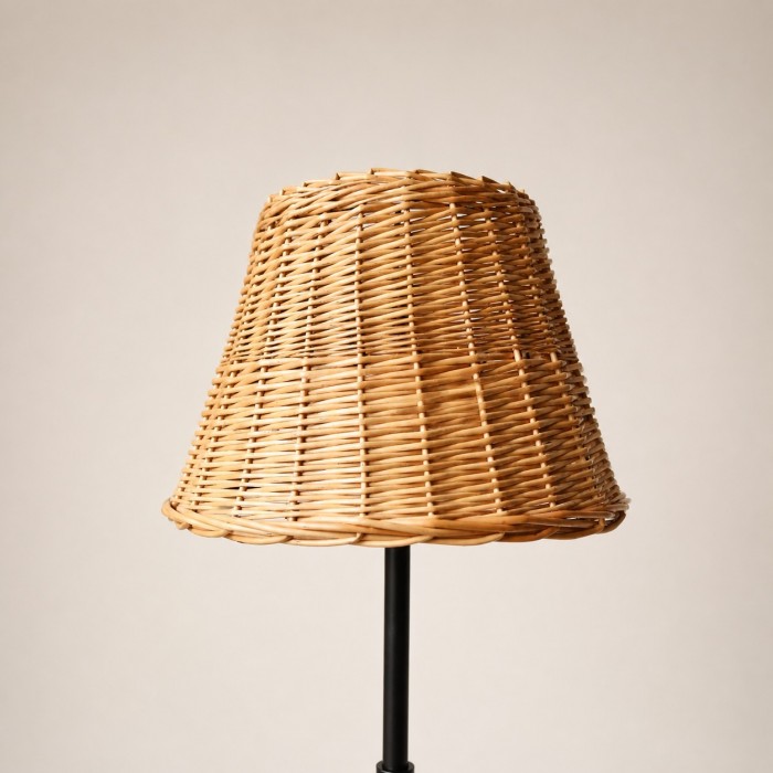 Handwoven Rattan Shade Floor Lamp for Bedroom and Living Room HL4453