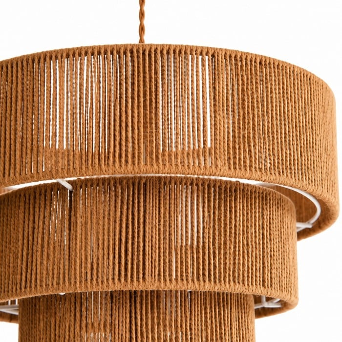 Handgewebte Wabi-Sabi-Stufenpendelleuchte HL4424