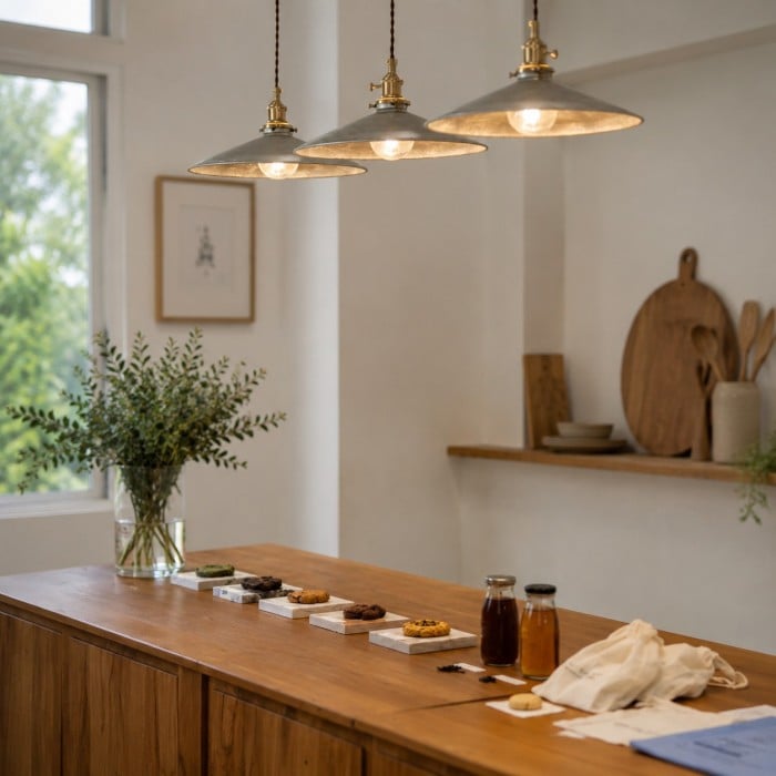 Japanse retro metalen hanglamp HL4335