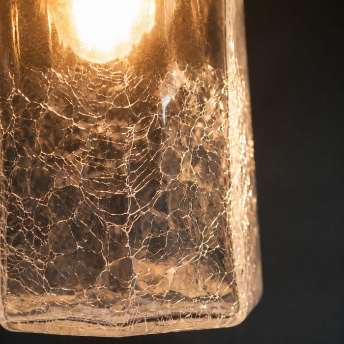 Japanse vintage hanglamp van craqueléglas HL4565