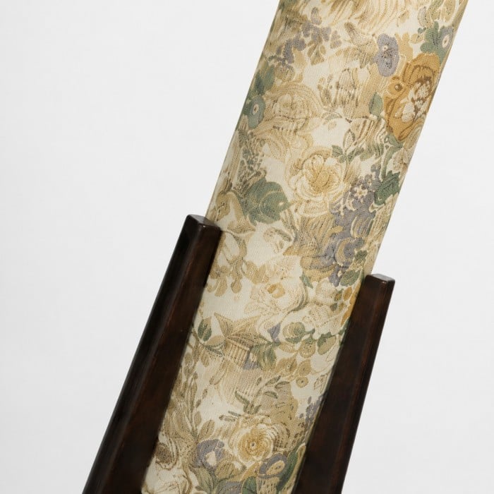 Liberty Fabric Tripod Floor Lamp with Solid Wood Frame HL4447
