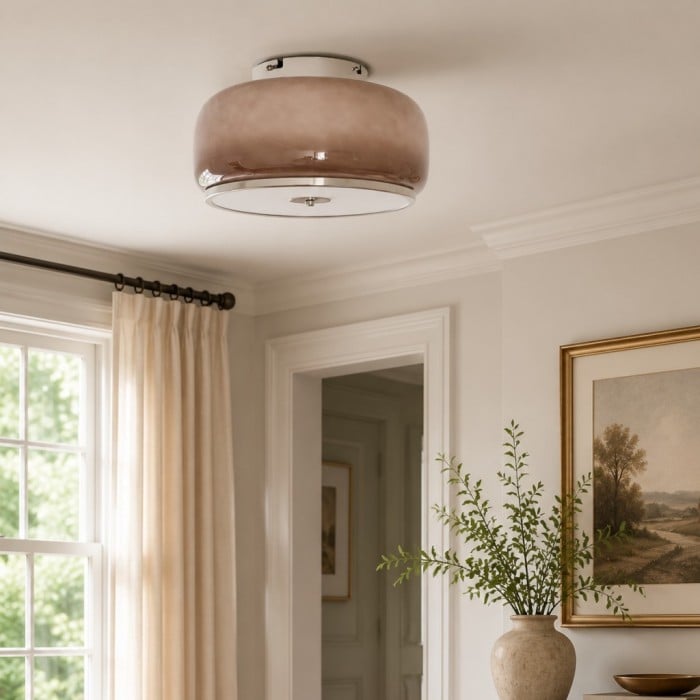 Liora Amber Glass Bauhaus Plafondlamp HL4598