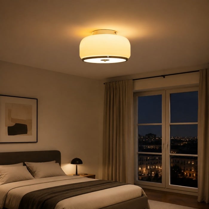 Liora Amber Glass Bauhaus Plafondlamp HL4598