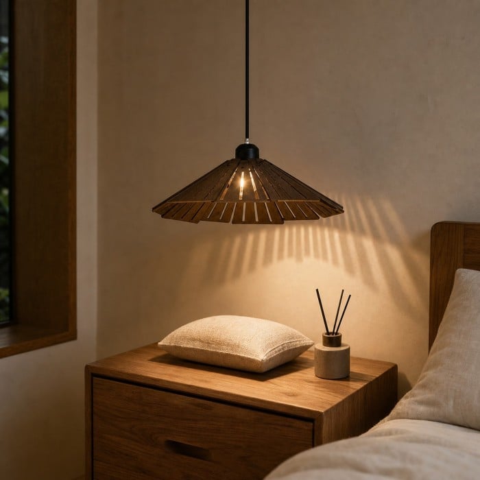 Houten hanglamp uit de Log-serie HL4329