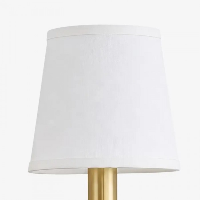 Luxe messing wandlamp met stoffen kap HL4235