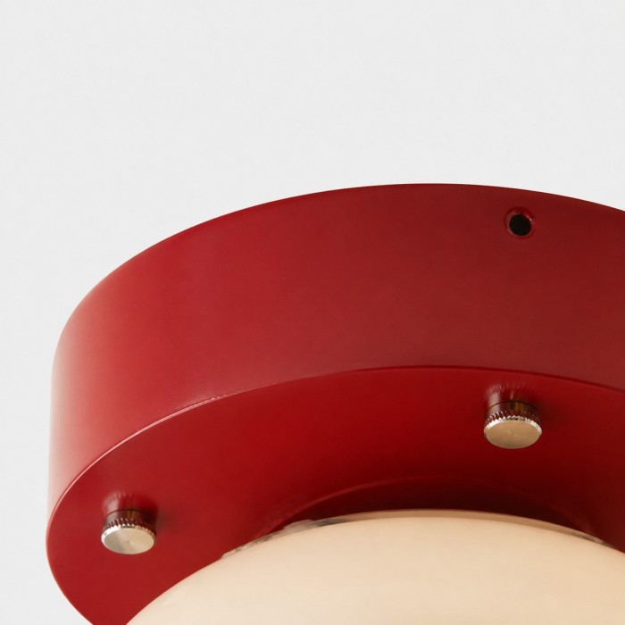 Memphis röd glas LED-taklampa i infälld design HL4377