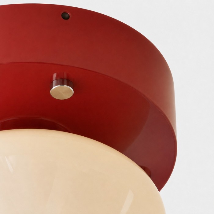 Memphis röd glas LED-taklampa i infälld design HL4377