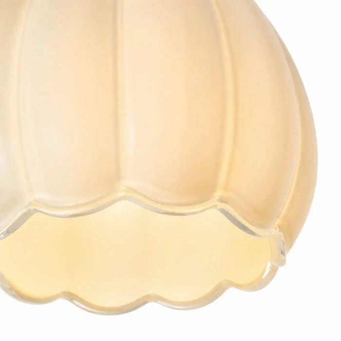 Melkglazen bloemvormige plafondlamp HL4272