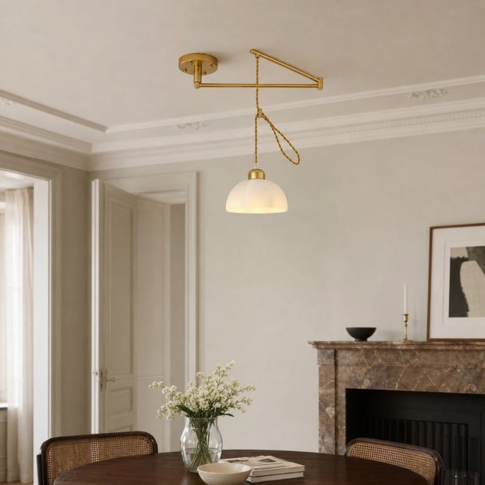 Moderne verstelbare hanglamp met zwenkarm HL4234