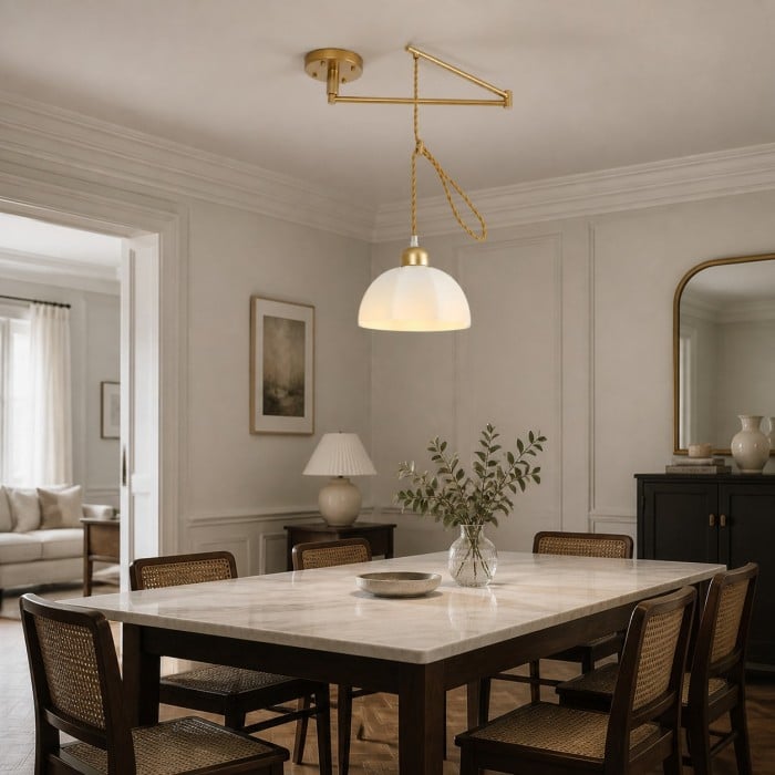 Moderne verstelbare hanglamp met zwenkarm HL4234