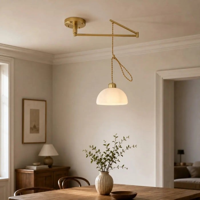 Moderne verstelbare hanglamp met zwenkarm HL4234
