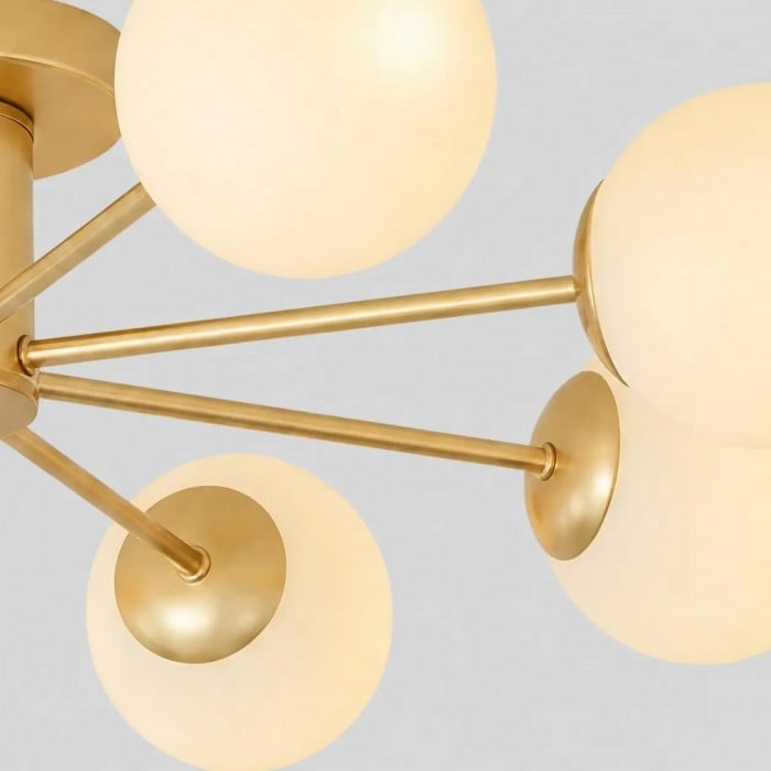Plafonnier globe en verre doré moderne HL4256