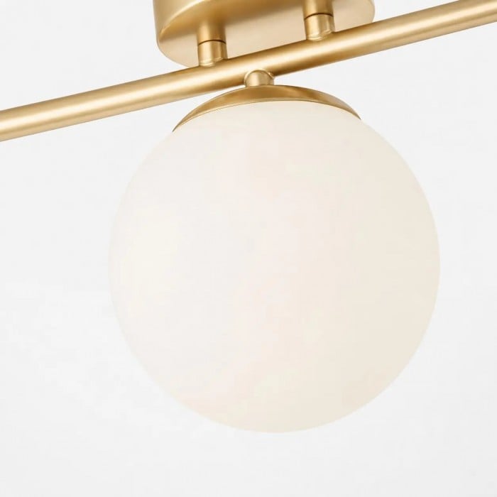 Lámpara de techo moderna de cristal opalino dorado HL4208