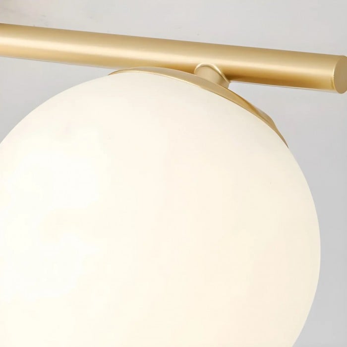 Lámpara de techo moderna de cristal opalino dorado HL4208