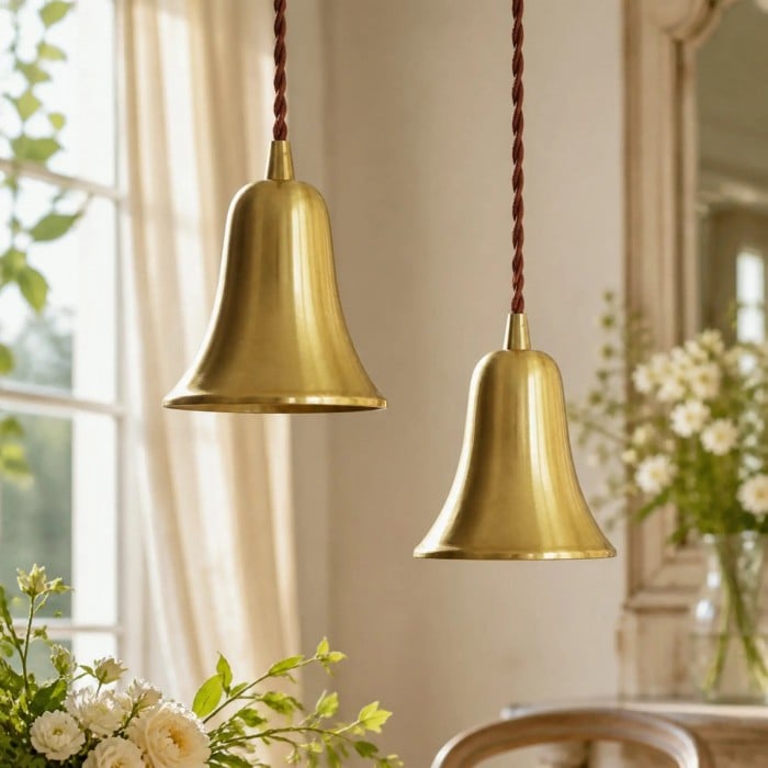 Moderne metalen hanglamp - messing of chroom HL4215