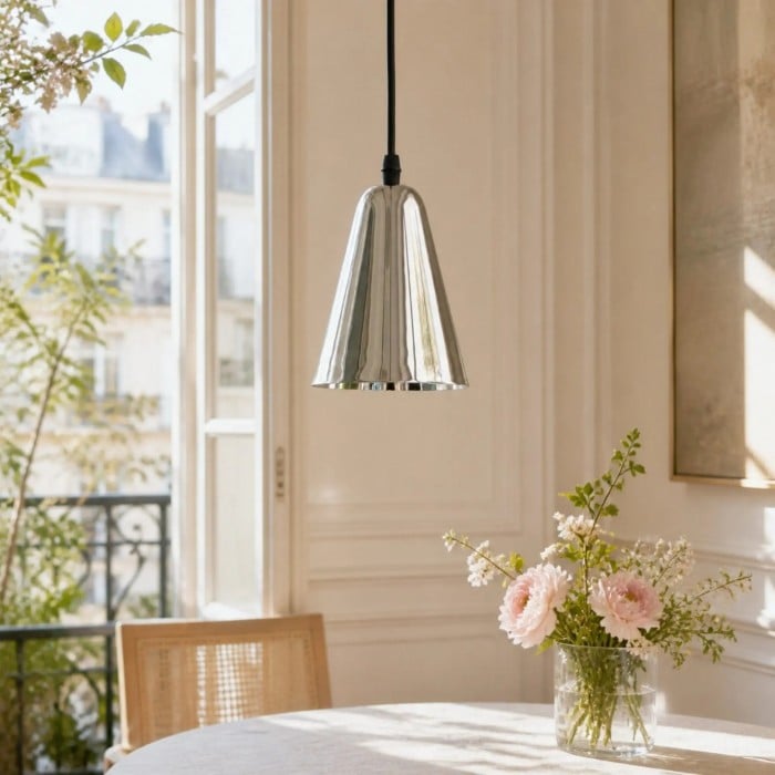 Moderne metalen hanglamp - messing of chroom HL4215