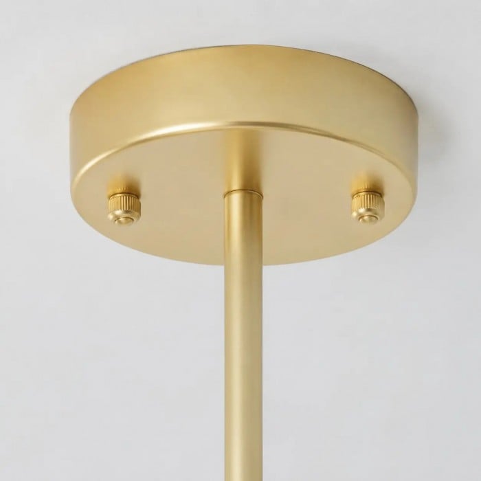 Moderne kroonluchter met bolvormige kap van melkglas HL4237