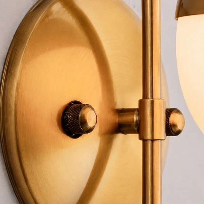 Lámpara de pared moderna con globo de cristal opalino HL4255