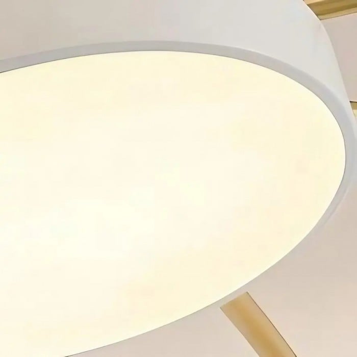 Lámpara de techo moderna de cristal opalino con múltiples luces HL4231