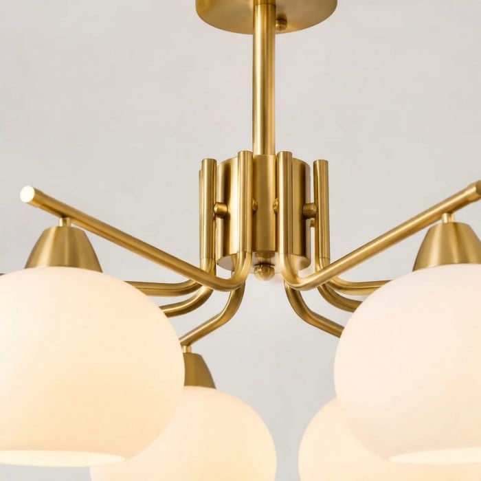 Modern Milk Glass Multi-Light Chandelier HL4262