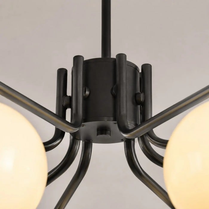 Modern Milk Glass Multi-Light Chandelier HL4262