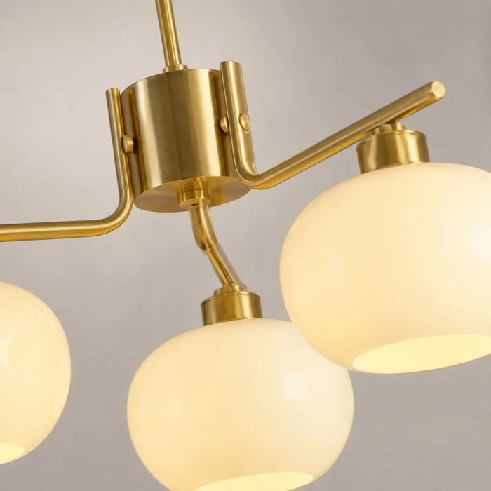Modern Milk Glass Multi-Light Chandelier HL4262