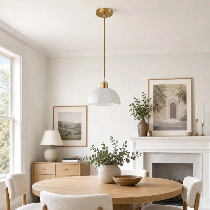 Modern Milk Glass Pendant Light HL4212