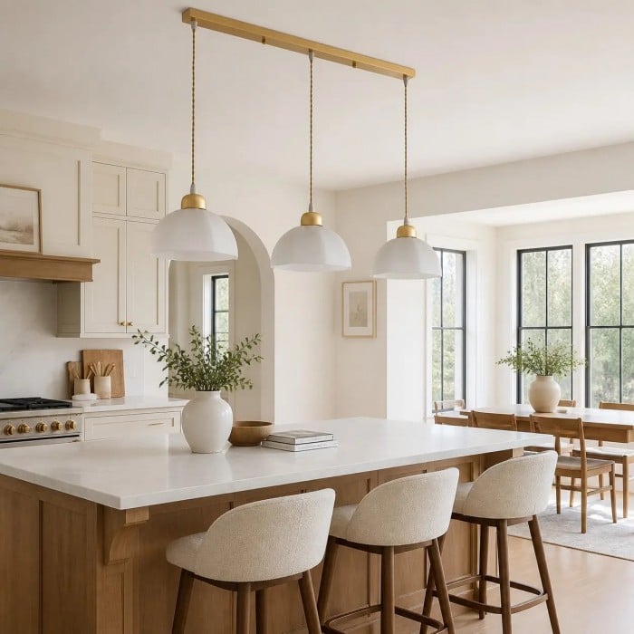Modern Milk Glass Pendant Light HL4212
